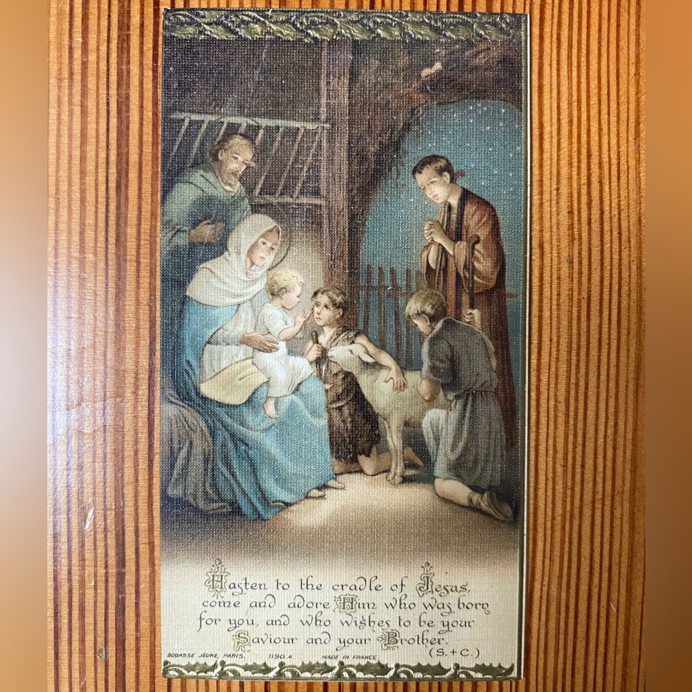 Antique Religious/Christianity Card Made In France